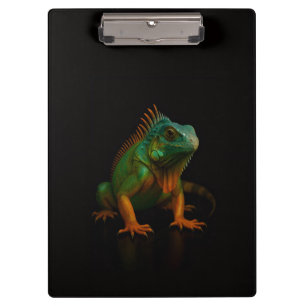 Black 4 Luxe Clipboard, Green Iguana Clipboard