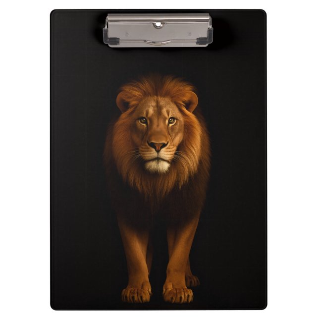 Black 4 Luxe Clipboard, Majestic Lion Clipboard (Front)