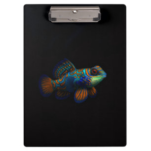 Black 4 Luxe Clipboard, Mandarin Dragonet Fish Clipboard