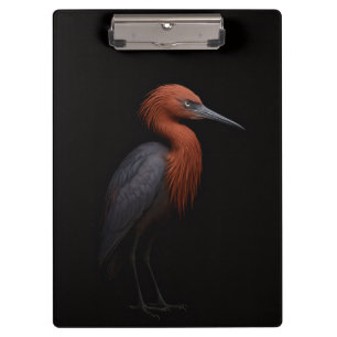 Black 4 Luxe Clipboard, Reddish Egret Clipboard