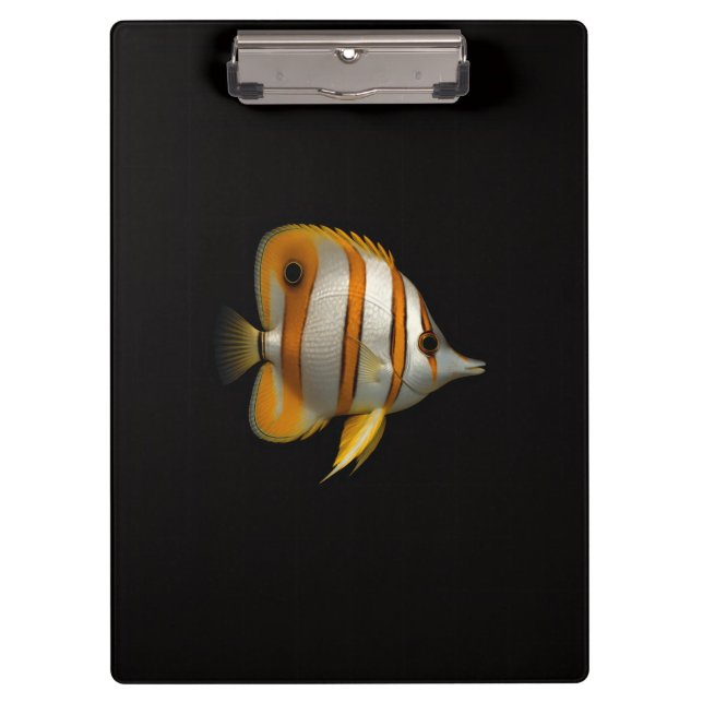 Black 4 Luxe Clipboard, Reef Butterflyfish Clipboard (Front)