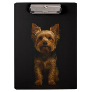 Black 4 Luxe Clipboard, Yorkshire Terrier Clipboard