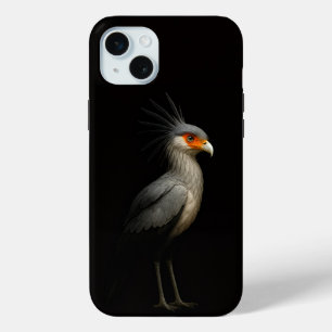 Black 4 Luxe, Exotic Secretarybird iPhone 15 Mini Case
