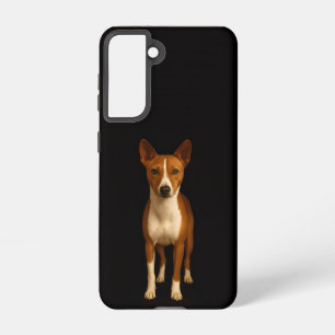 Black 4 Luxe  Galaxy S21 Case, Classy Basenji Samsung Galaxy Case