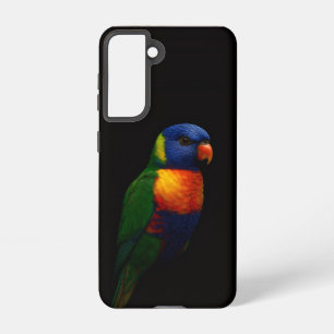 Black 4 Luxe  Galaxy S21 Case, Lorikeet Parrot Samsung Galaxy Case
