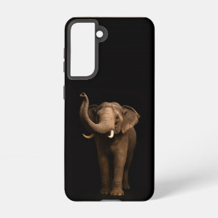 Black 4 Luxe Galaxy S21 Case, Mighty Elephant Samsung Galaxy Case
