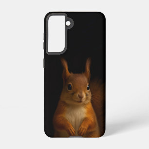 Black 4 Luxe Galaxy S21 Case, Red Squirrel Samsung Galaxy Case
