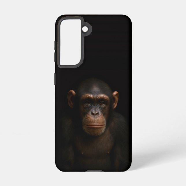 Black 4 Luxe  Galaxy S21 Case, Serene Chimpanzee Samsung Galaxy S21 Case (Back)