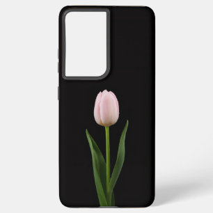 Black 4 Luxe Galaxy S21 Plus, Blush Pink Tulip Samsung Galaxy Case
