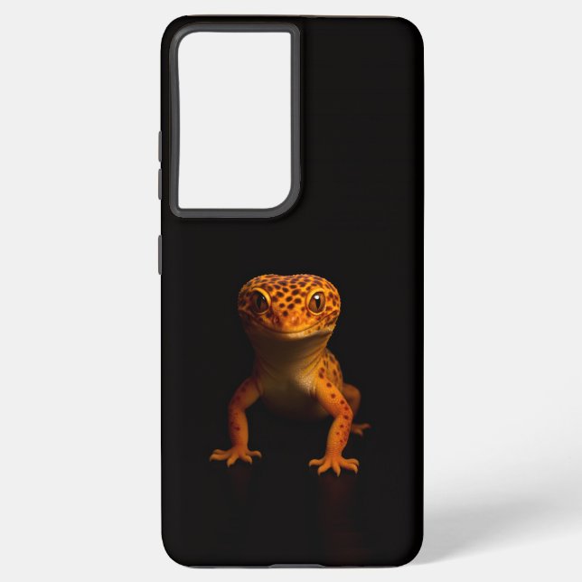 Black 4 Luxe Galaxy S21 Plus, Leopard Gecko Samsung Galaxy S21+ Case (Back)