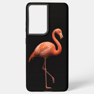 Black 4 Luxe Galaxy S21 Plus, Pink Flamingo Samsung Galaxy Case