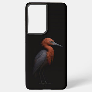 Black 4 Luxe Galaxy S21 Plus, Reddish Egret Samsung Galaxy Case