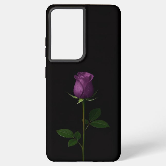 Black 4 Luxe Galaxy S21 Plus, Royal Violet Rose Samsung Galaxy S21+ Case (Back)