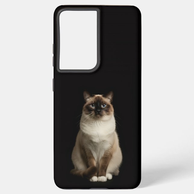 Black 4 Luxe Galaxy S21 Ultra, Birmanese Cat Samsung Galaxy S21 Ultra Case (Back)