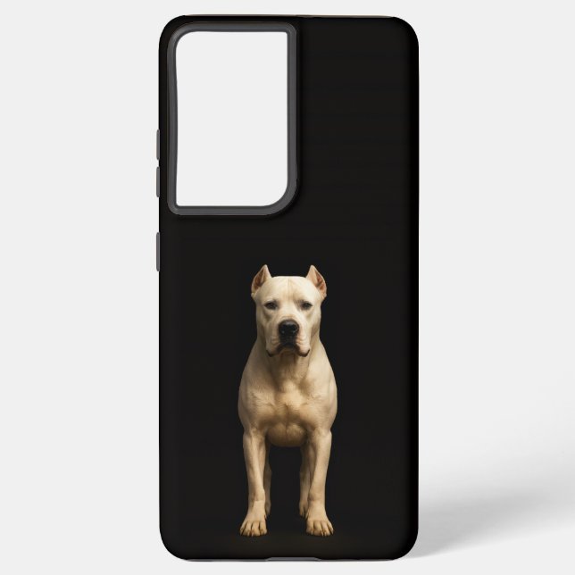 Black 4 Luxe Galaxy S21 Ultra, Bold Dogo Argentino Samsung Galaxy S21 Ultra Case (Back)
