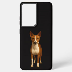 Black 4 Luxe Galaxy S21 Ultra, Classy Basenji Dog Samsung Galaxy Case