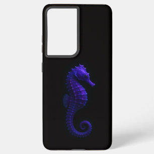 Black 4 Luxe Galaxy S21 Ultra, Violet Seahorse Samsung Galaxy Case