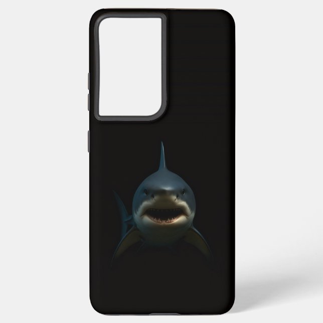Black 4 Luxe Galaxy S21 Ultra, White Shark Samsung Galaxy S21 Ultra Case (Back)