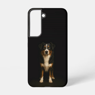 Black 4 Luxe Galaxy S22 Case, Aussie Shepherd Samsung Galaxy Case