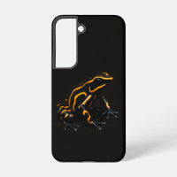 Black 4 Luxe Galaxy S22 Case, Black Orange Frog