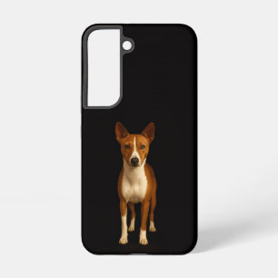 Black 4 Luxe Galaxy S22 Case, Classy Basenji Dog Samsung Galaxy Case