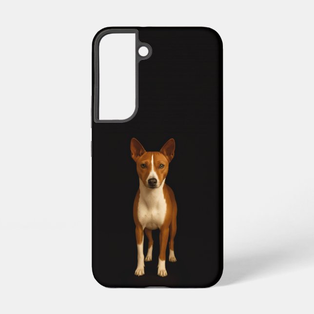 Black 4 Luxe Galaxy S22 Case, Classy Basenji Dog Samsung Galaxy S22 Case (Back)