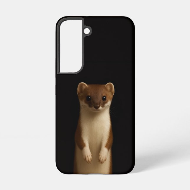 Black 4 Luxe Galaxy S22 Case, Elegant Weasel Samsung Galaxy S22 Case (Back)