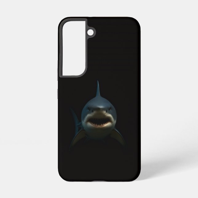 Black 4 Luxe Galaxy S22 Case, Great White Shark Samsung Galaxy S22 Case (Back)