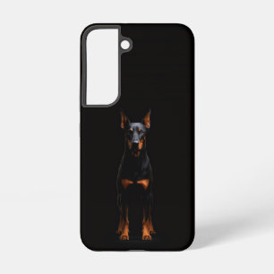 Black 4 Luxe Galaxy S22 Case, Guardian Doberman Samsung Galaxy Case