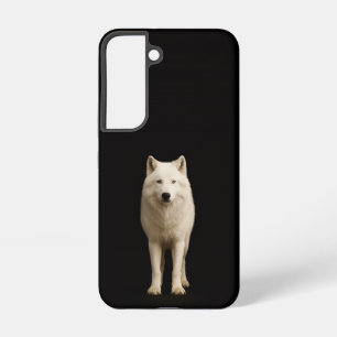 Black 4 Luxe Galaxy S22 Case, Ivory Arctic Wolf Samsung Galaxy Case