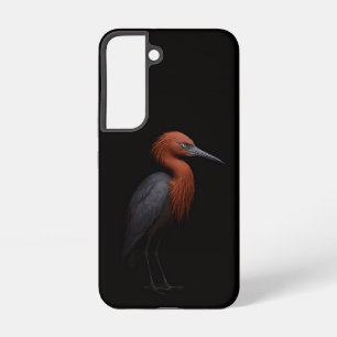 Black 4 Luxe Galaxy S22 Case, Reddish Egret Samsung Galaxy Case
