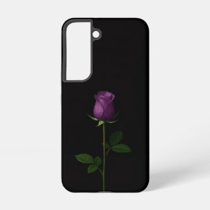 Black 4 Luxe Galaxy S22 Case, Royal Violet Rose Samsung Galaxy Case