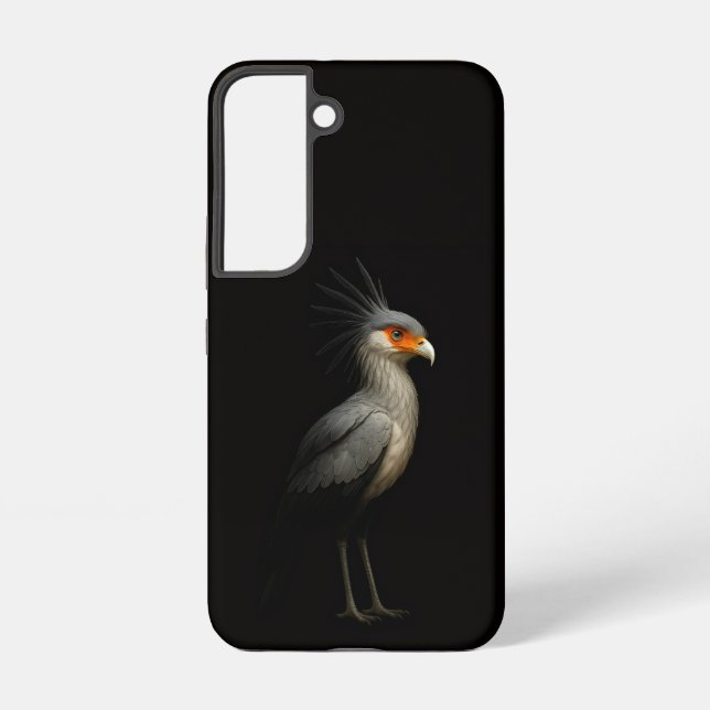 Black 4 Luxe Galaxy S22 Case, Secretarybird Samsung Galaxy S22 Case (Back)
