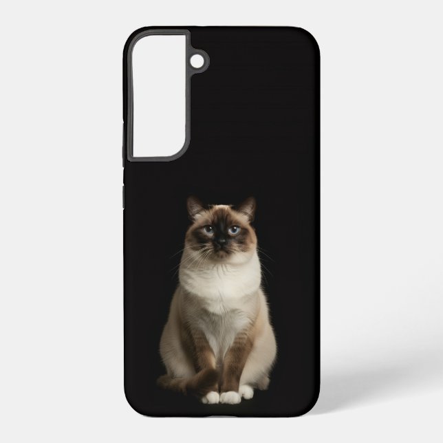 Black 4 Luxe Galaxy S22 Plus, Birmanese Cat Samsung Galaxy S22+ Case (Back)
