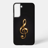 Black 4 Luxe Galaxy S22 Plus, Golden Treble Clef