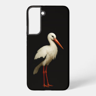 Black 4 Luxe Galaxy S22 Plus, Graceful Stork Samsung Galaxy Case