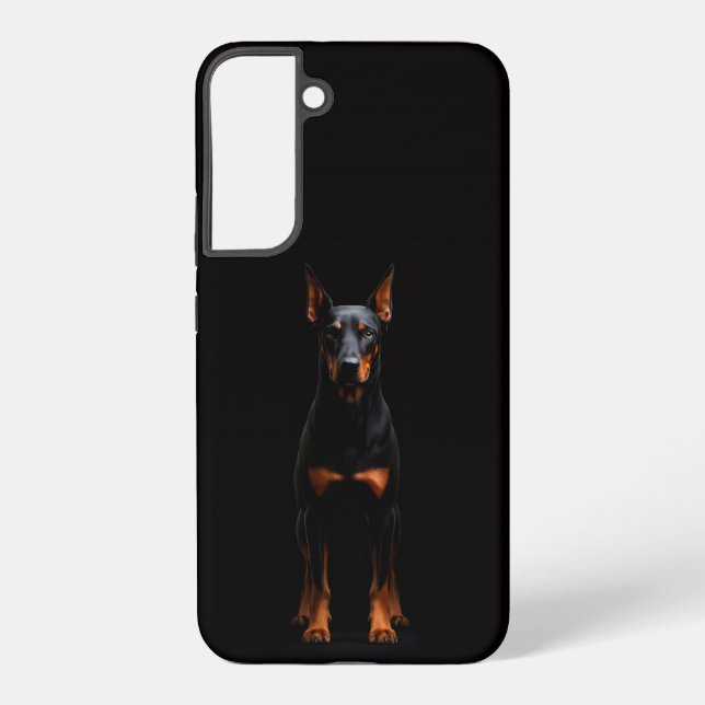 Black 4 Luxe Galaxy S22 Plus, Guardian Doberman Samsung Galaxy S22+ Case (Back)