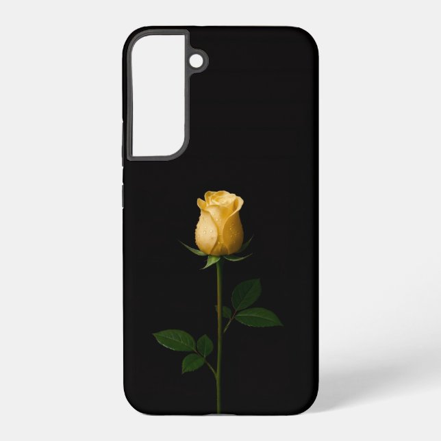 Black 4 Luxe Galaxy S22 Plus, Sunlit Yellow Rose Samsung Galaxy S22+ Case (Back)