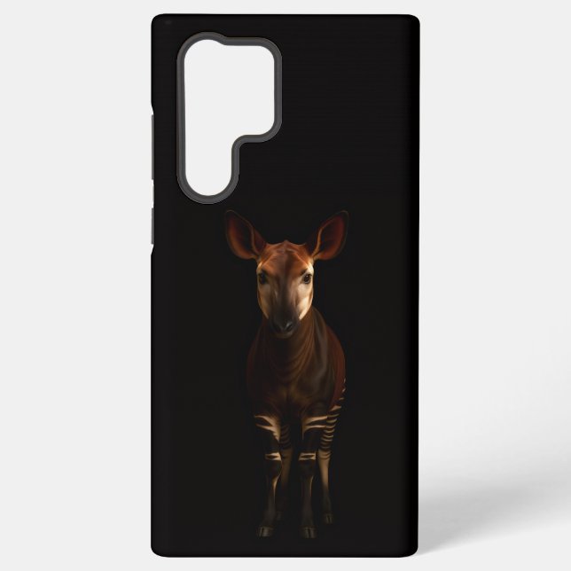 Black 4 Luxe Galaxy S22 Ultra, Forest Okapi Samsung Galaxy S22 Ultra Case (Back)
