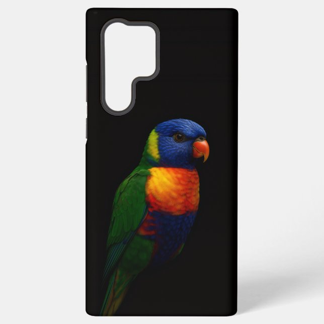 Black 4 Luxe Galaxy S22 Ultra, Lorikeet Parrot Samsung Galaxy S22 Ultra Case (Back)