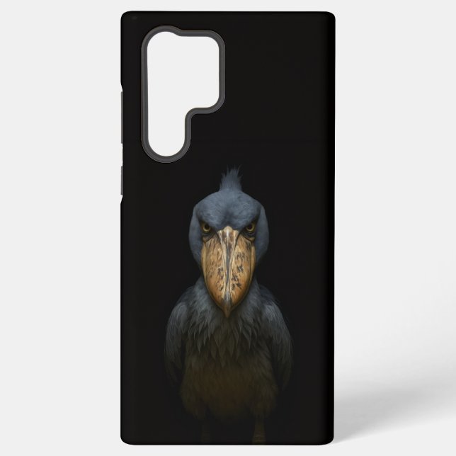 Black 4 Luxe Galaxy S22 Ultra, Shoebill Bird Samsung Galaxy S22 Ultra Case (Back)
