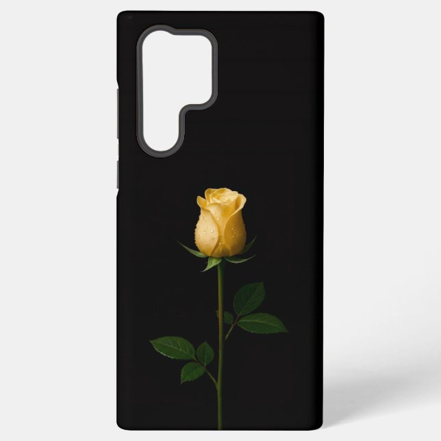 Black 4 Luxe Galaxy S22 Ultra, Sunlit Yellow Rose Samsung Galaxy S22 Ultra Case (Back)