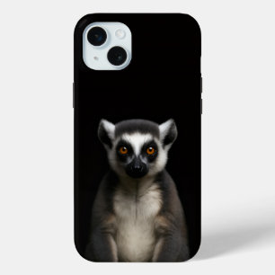 Black 4 Luxe, Gentle Lemur iPhone 15 Plus Mini Case