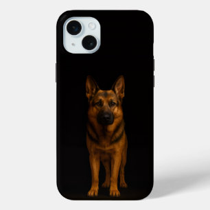 Black 4 Luxe, German Shepherd Dog iPhone 15 Plus iPhone 15 Mini Case