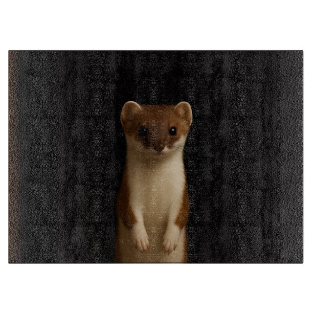 Black 4 Luxe Glass board Elegant Weasel (Front)