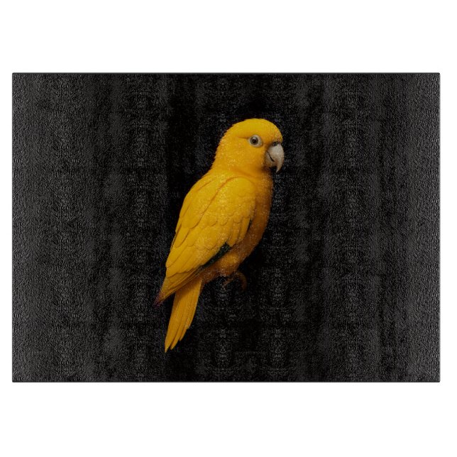 Black 4 Luxe Glass board Golden Parakeet (Front)