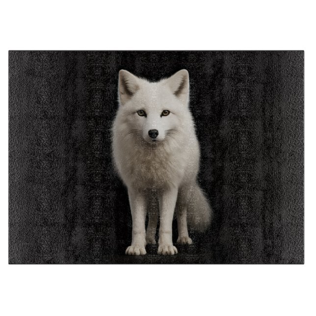 Black 4 Luxe Glass board Ivory Arctic Fox (Front)