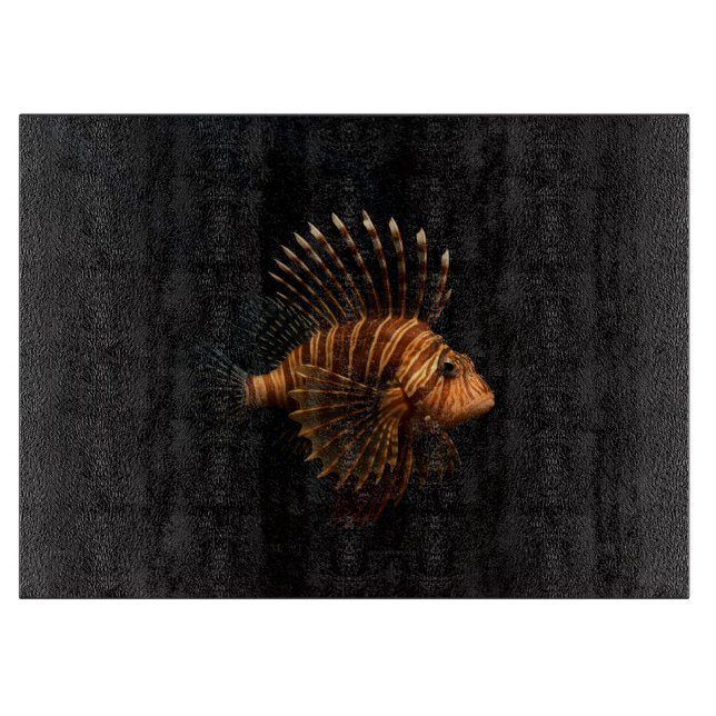 Black 4 Luxe Glass board Red Lionfish (Front)