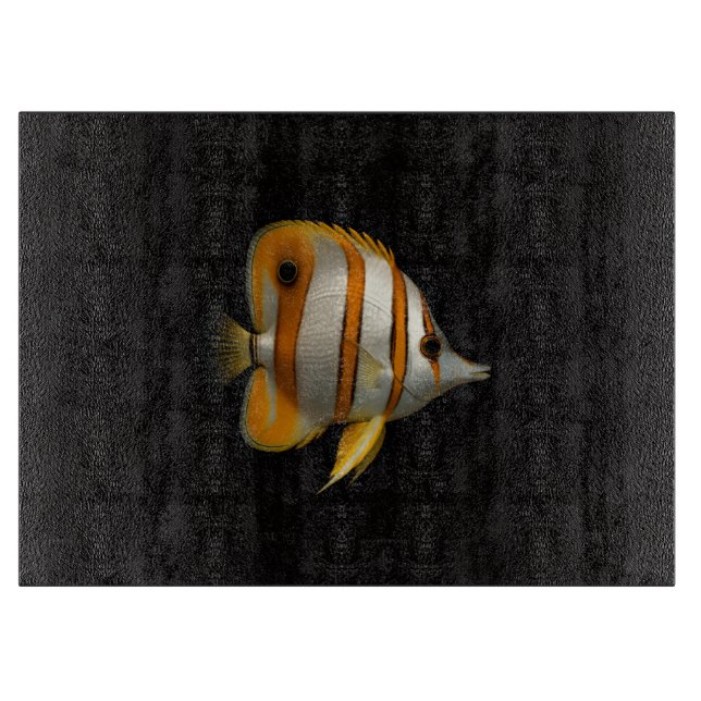Black 4 Luxe Glass board Reef Butterflyfish (Front)