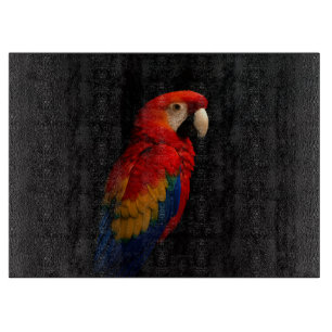 Black 4 Luxe Glass board Scarlet Parrot